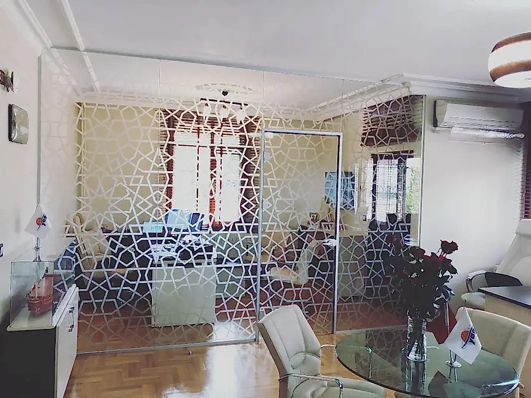 Kumlama Camlı Ekoline Ofis Bölme & Hoppe Çerçeveli Kapı