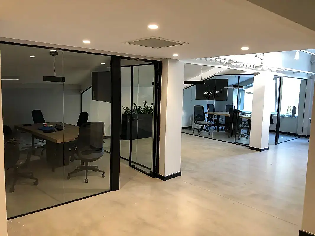 Ekoline Sistem Hoppe Kapılı Cam Bölme