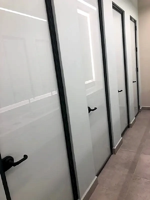 Hoppe Çerçeveli Cam Kapı Milk