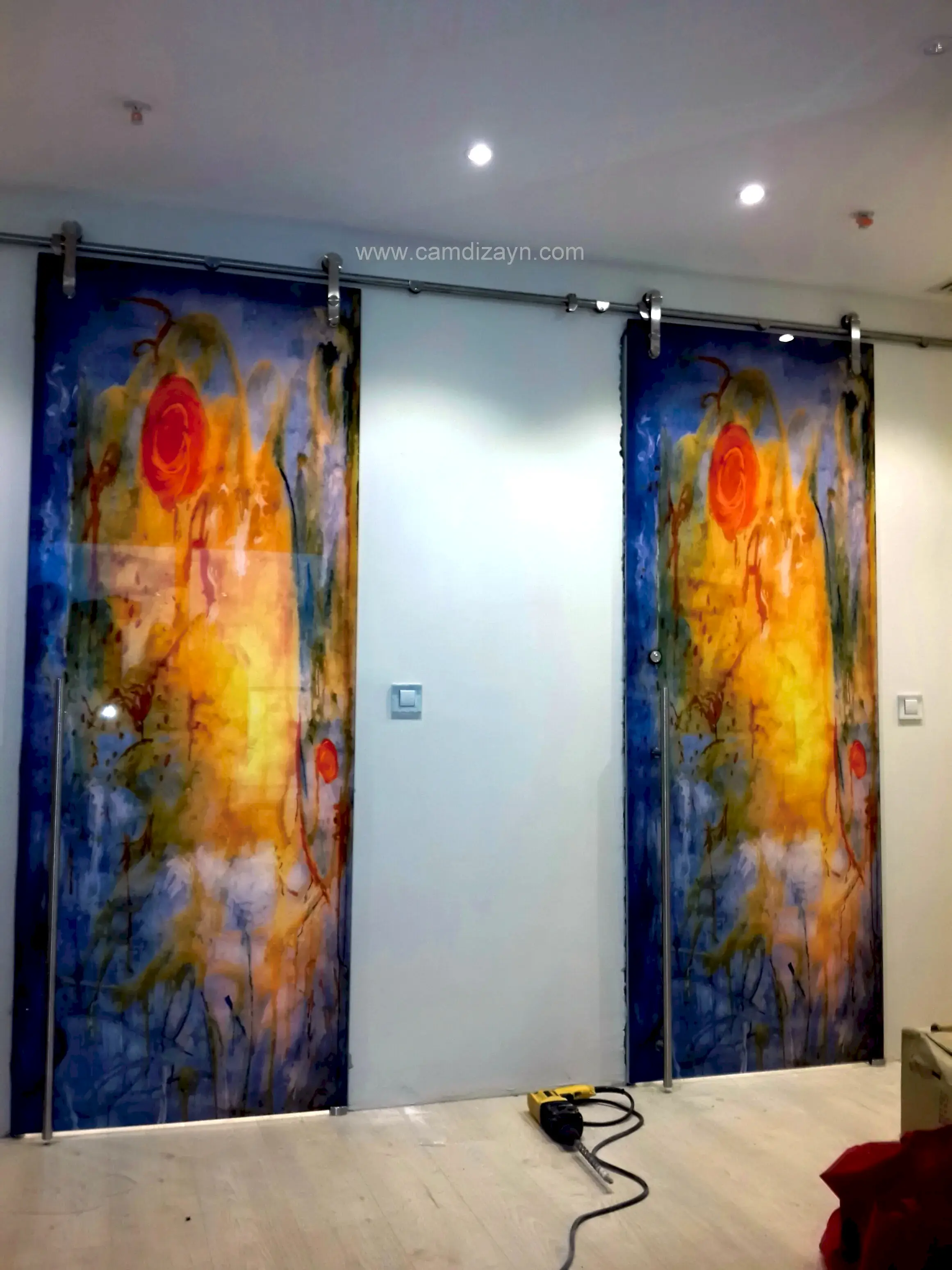 Manet Dijital Baskılı Sürme Cam Kapı